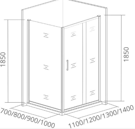 Боковая стенка Good Door Infinity SP-80-W-CH ИН00052 стекло с рисунком волна