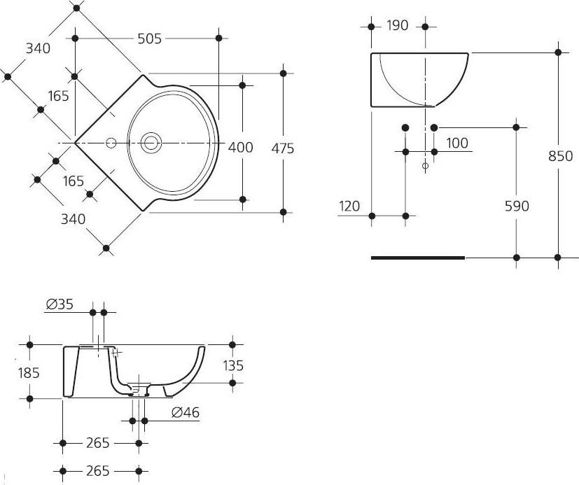 Раковина 48 см Ideal Standard Small+ W411701