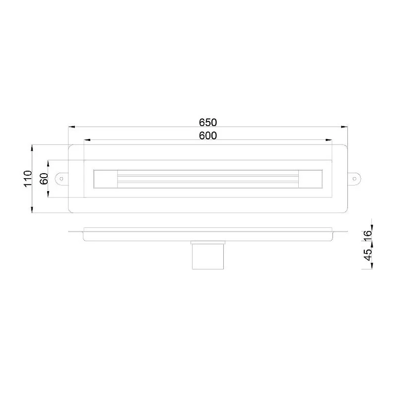 Дренажный канал Boheme B&T Infinity, 60 см, золото, 981-60-G