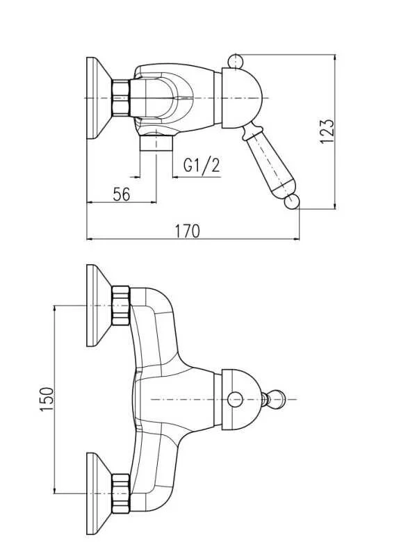 Смеситель для душа Rav-Slezak Labe L581.5SM бронза