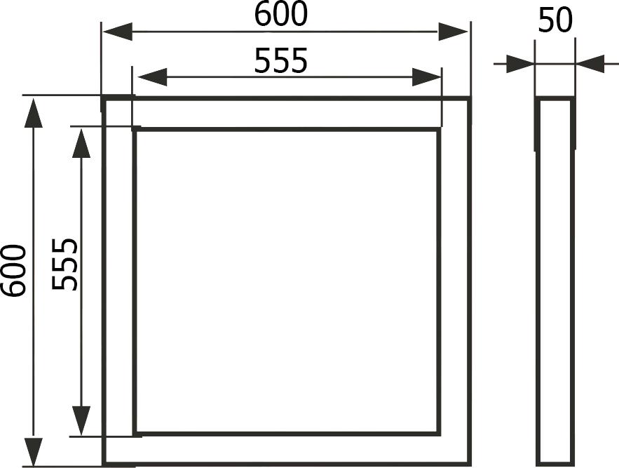 Настенный люк Evecs Ceramo Steel D6060 60х60