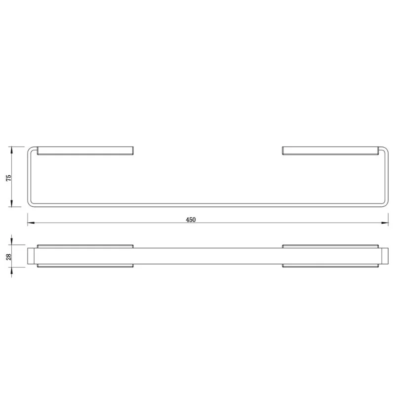 Полотенцедержатель Whitecross Cubo CU2450GM серый