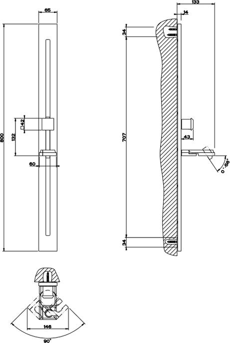 Штанга для душа Gessi Eleganza 46142#149, finox