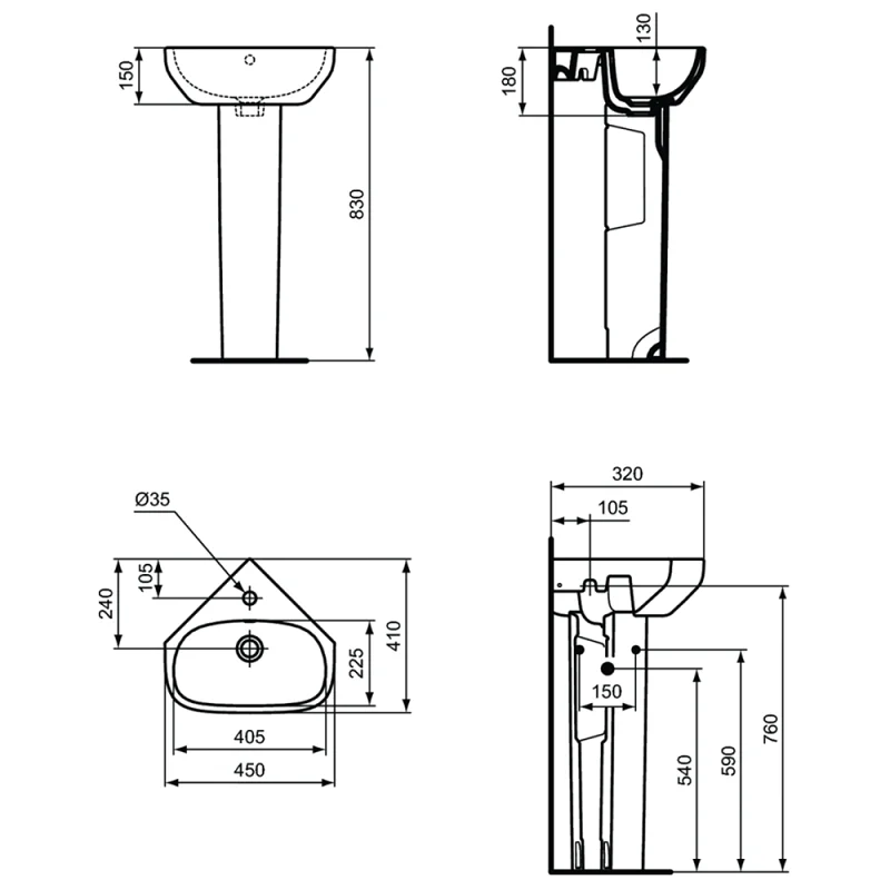 Раковина Ideal Standard I.Life T471101 белый