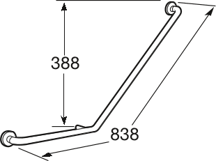 Поручень угловой 135º Roca Hotels 2.0 816398001