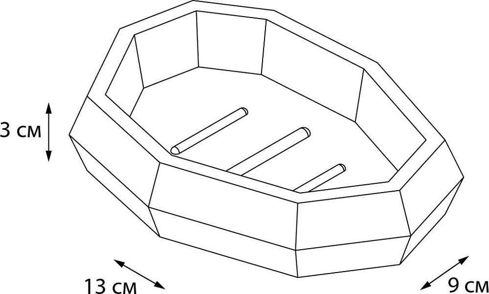 Мыльница Fixsen Flat FX-290-4 белый