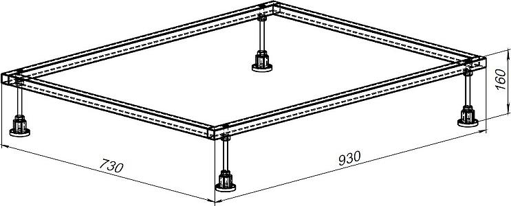 Каркас для поддона Allen Brau 100x80 8.00002.1