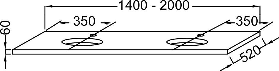 Столешница под раковину 140 см Jacob Delafon Parallel EB15-1400-E10 квебекский дуб