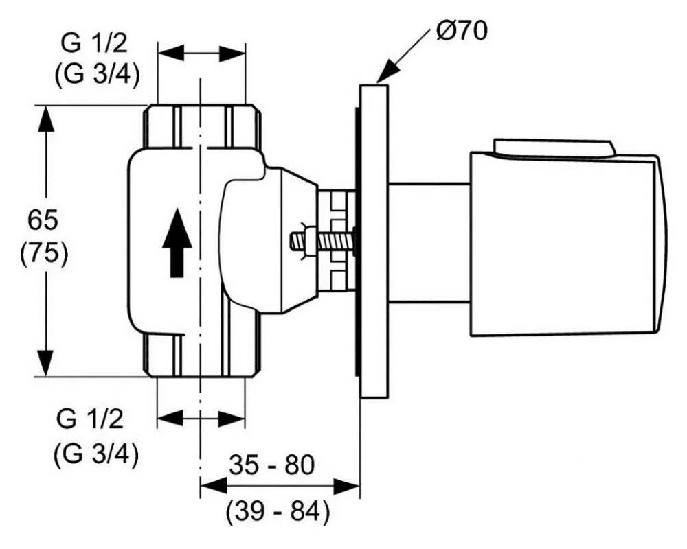 Смеситель для душа Ideal Standard Ceratherm A4656AA хром