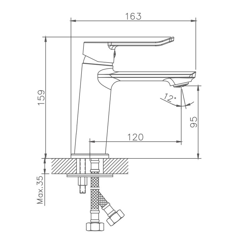 Смеситель для раковины Haiba HB10556 хром