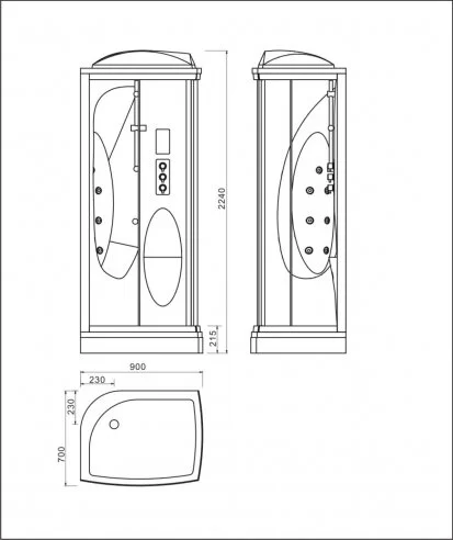 Душевая кабина Edelform Decor EF-3050T-R