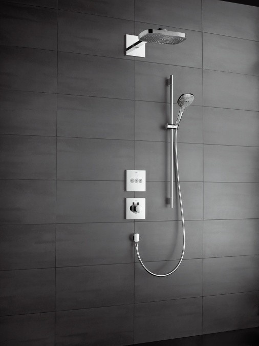 Термостат Hansgrohe ShowerSelect Highfow 15760140 для душа, шлифованная бронза