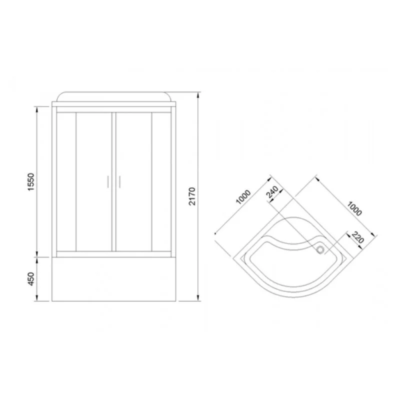 Душевая кабина Royal Bath BK RB100BK4-MM