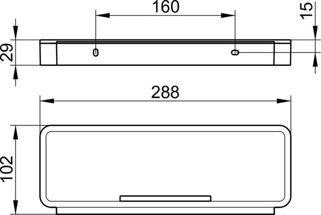 Полка для душа Keuco Plan 14959010037 хром/тёмно-серый