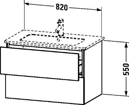 Мебель для ванной Duravit L-Cube LC6241 83 коричневая сосна