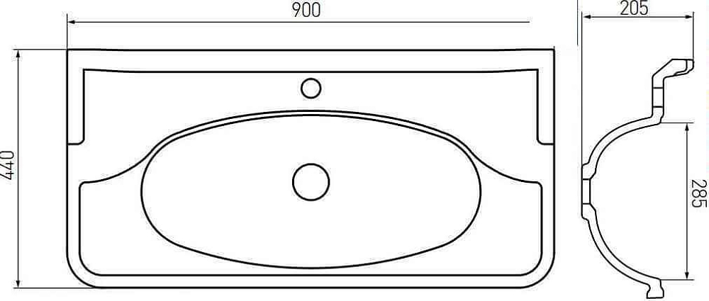 Раковина Aquaton Венеция 90 1A707131VN010