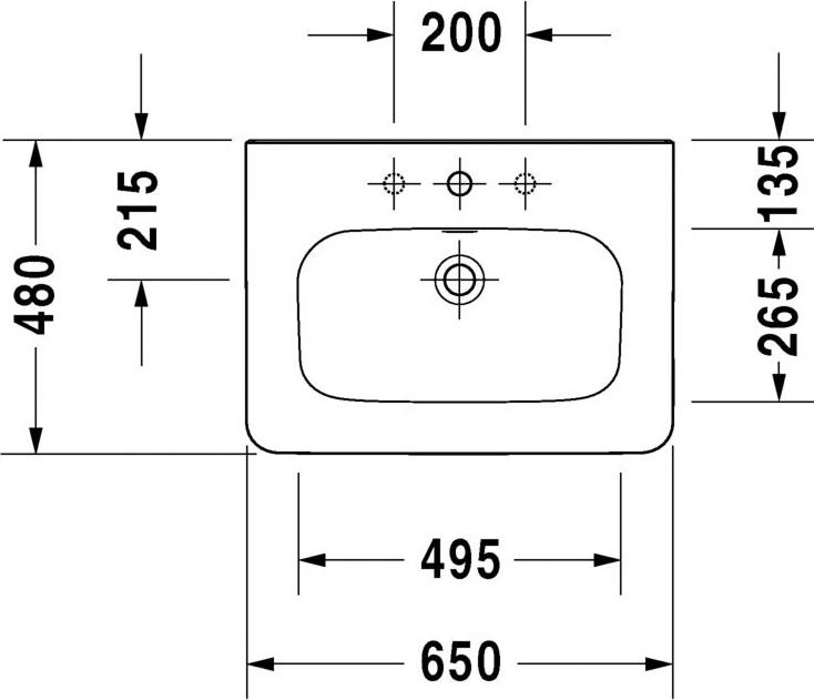 Раковина 65 см Duravit DuraStyle 2320650000