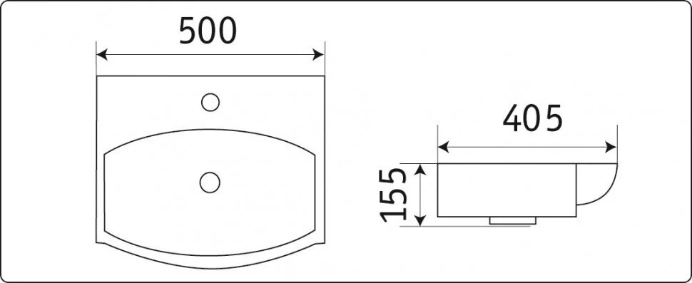 Раковина CeramaLux Серия NC 78014СМВ черный