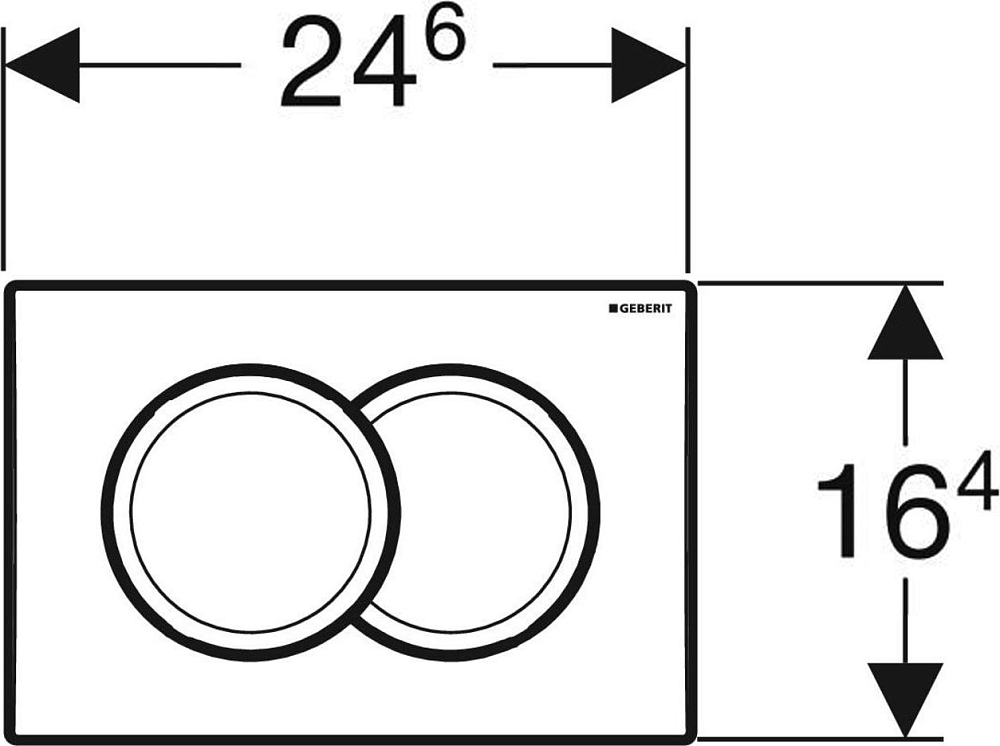 Кнопка смыва Geberit Delta 01 115.107.46.1, хром матовый