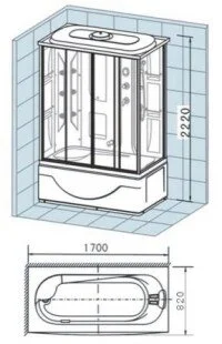 Душевой бокс Appollo TS TS-1700W с радио