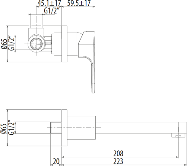 Смеситель для раковины Gattoni H2Omix1000 1037/10C0cr, хром