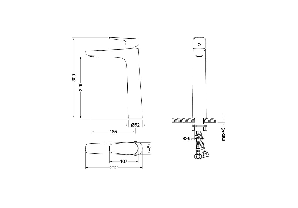 Смеситель для раковины Aquatek AQ1104CR Бетта