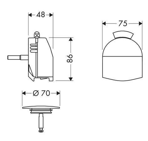 Накладки для слива-перелива Hansgrohe Exafill 58128000 хром