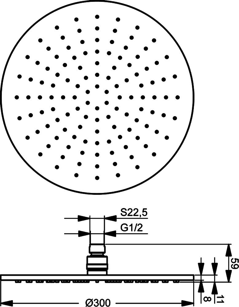 Верхний душ Ideal Standard IdealRain B9443AA