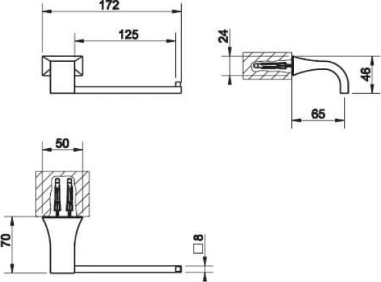 Держатель туалетной бумаги Gessi Mimi 33255#080, золото