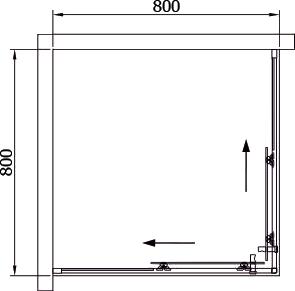 Душевой уголок Black&White Stellar Wind S102 800х800