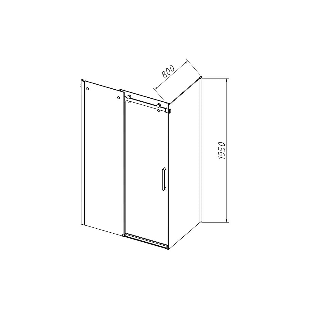 Душевой уголок Vincea Como-N VSR-4CN8014CLB 140x80, черный, стекло прозрачное