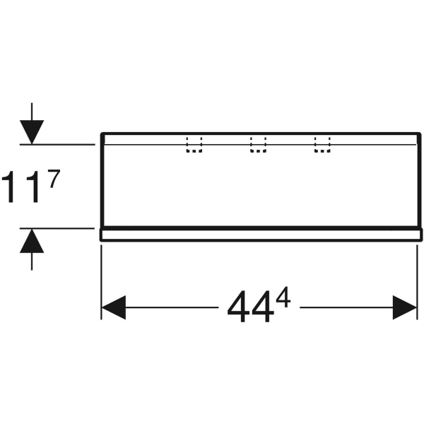 Настенная полка 45 см Geberit Smyle Square 500.362.JK.1, тёмно-серый