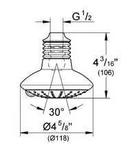 Душ верхний Grohe Euphoria 27246000 хром