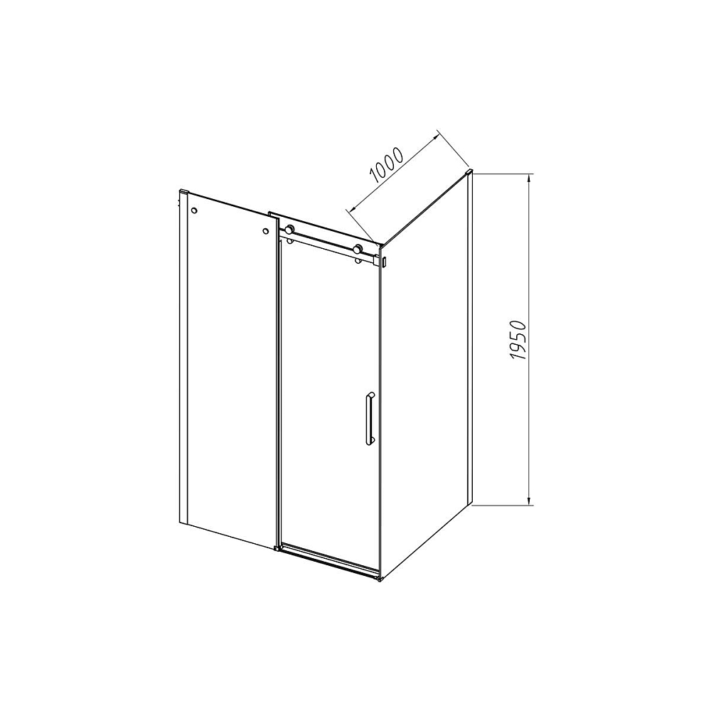 Душевой уголок Vincea Como-N VSR-4CN1012CLB 120x100, черный, стекло прозрачное