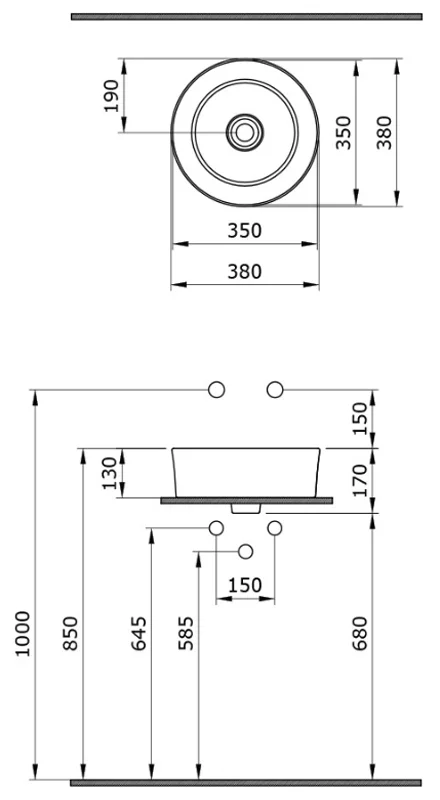 Раковина накладная Bocchi Modena 1174-007-0125 желтый