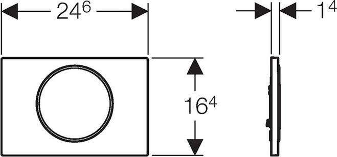 Кнопка смыва Geberit Sigma 10 115.758.SN.5, сталь