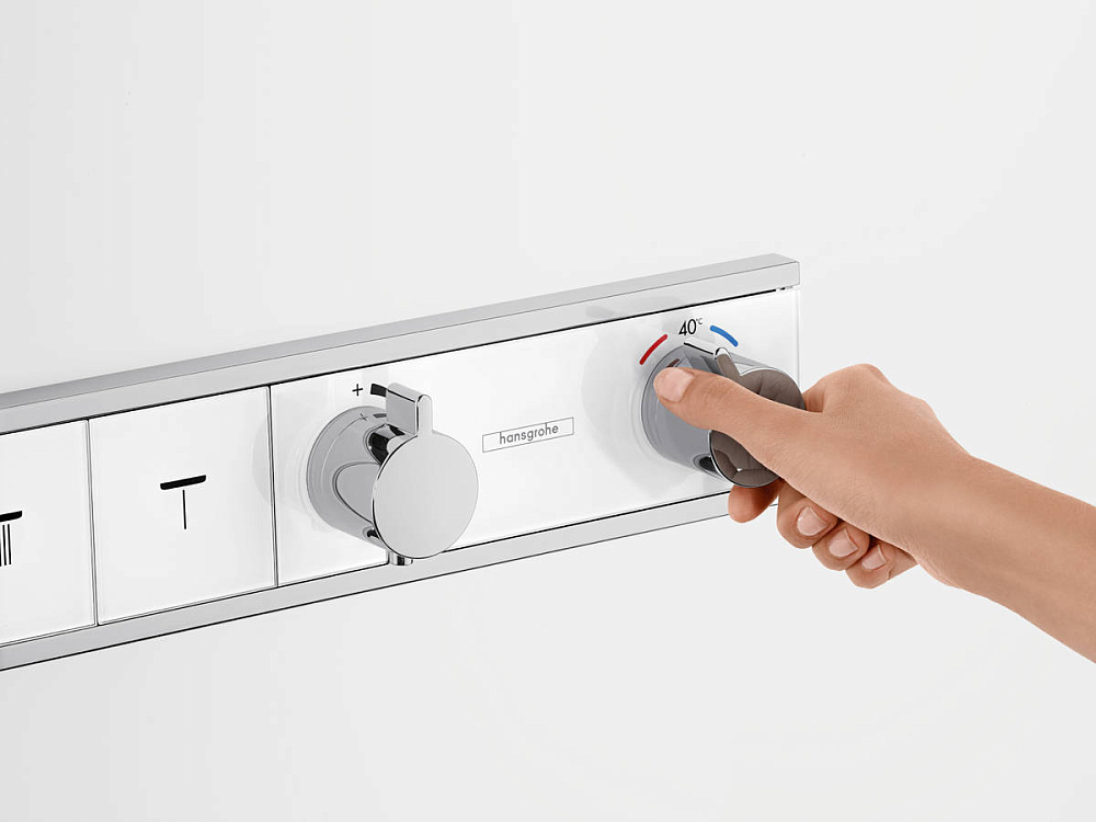 Термостат для душа Hansgrohe RainSelect 15357400, белый хром