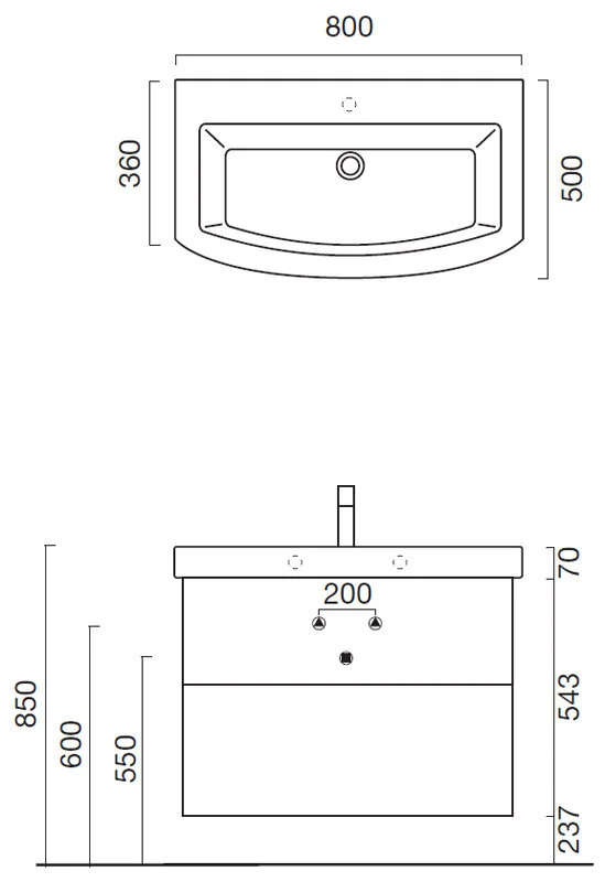 Тумба под раковину Berloni Bagno Moon MNBS31T+7722111/405 коричневый