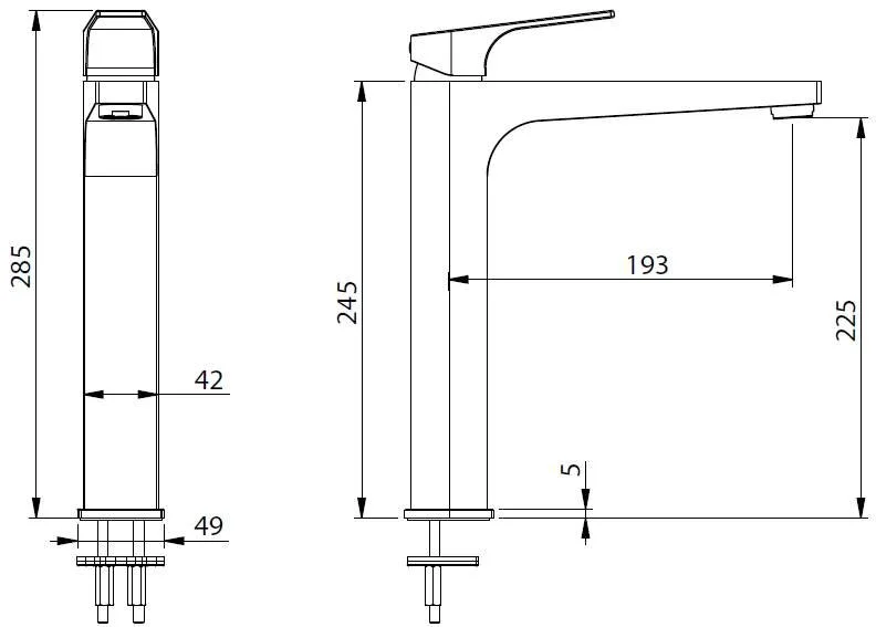 Смеситель для раковины M&Z Marina MAR00202 хром