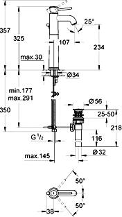 Смеситель Grohe BauClassic 32868000 для раковины хром