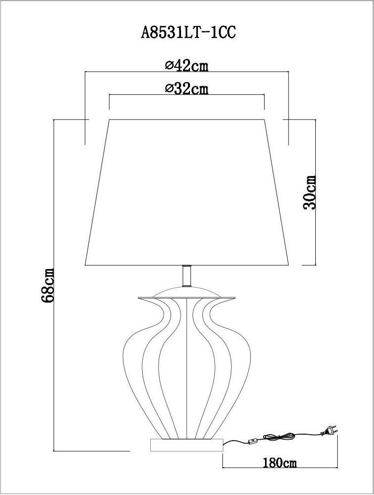 Настольная лампа Arte Lamp Sheldon A8531LT-1CC