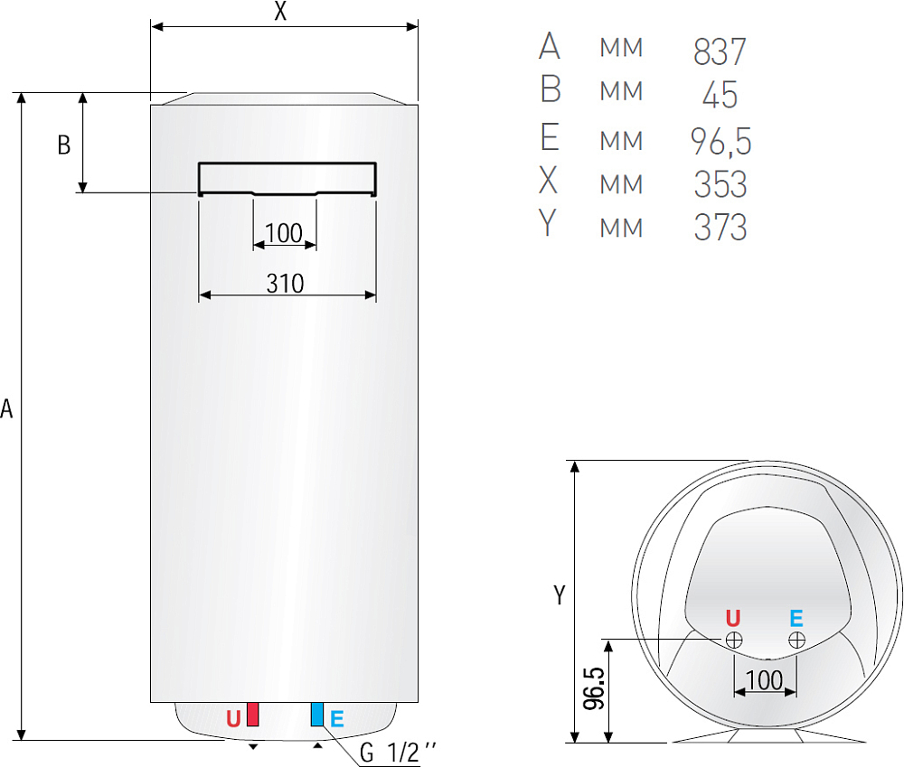 Водонагреватель Ariston ABS PRO ECO INOX PW 50 V Slim