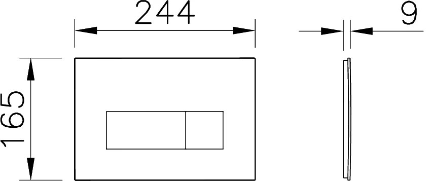 Клавиша смыва Vitra Root Square 740-2340 медь