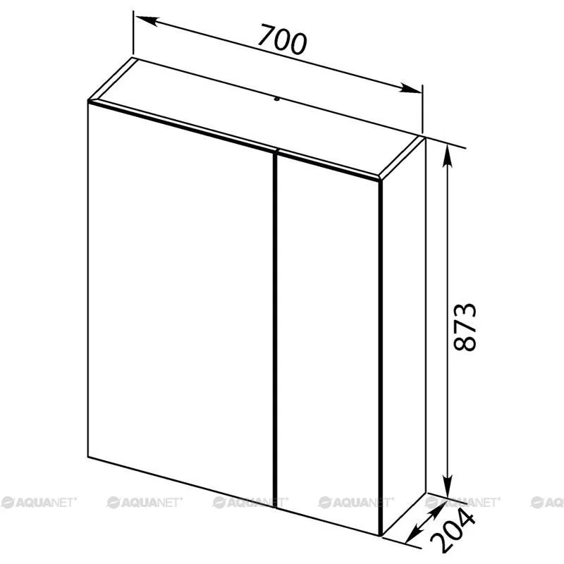 Зеркальный шкаф Aquanet Нью-Йорк 203952 коричневый