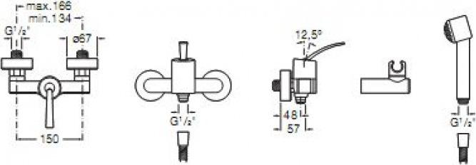 Смеситель для душа Roca Moai 5A2046C02