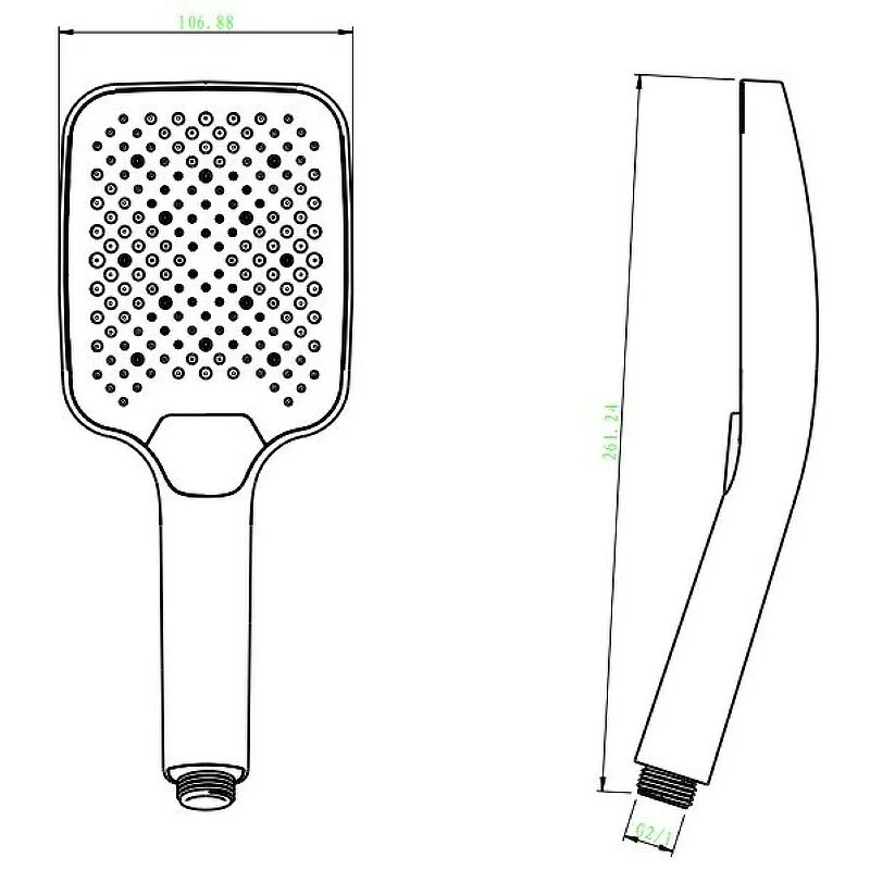 Душевая лейка Raglo R450.52.06 черный