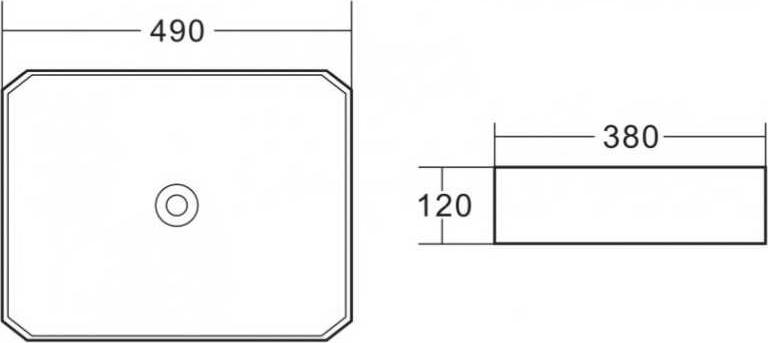 Раковина накладная 49 см Belbagno BB1386