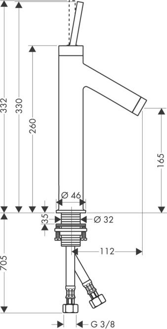 Смеситель для раковины Axor Starck 10123310, красное золото