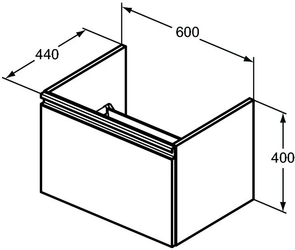 Тумба под раковину Ideal Standard Tesi T0046PH серый