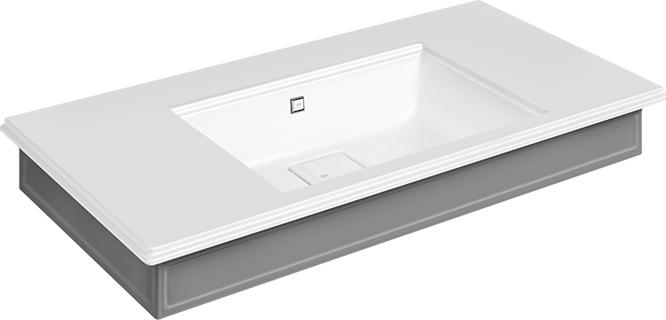 Раковина подвесная 110 см Gessi Eleganza 46816#800, белый / ral